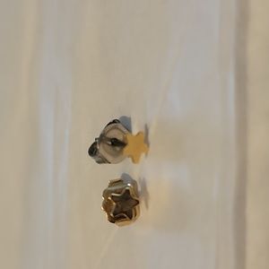 Small 14k gold-plated star earrings